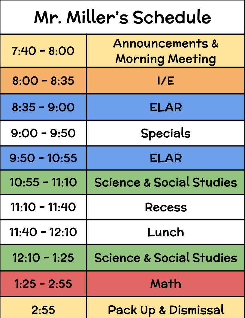 Schedule